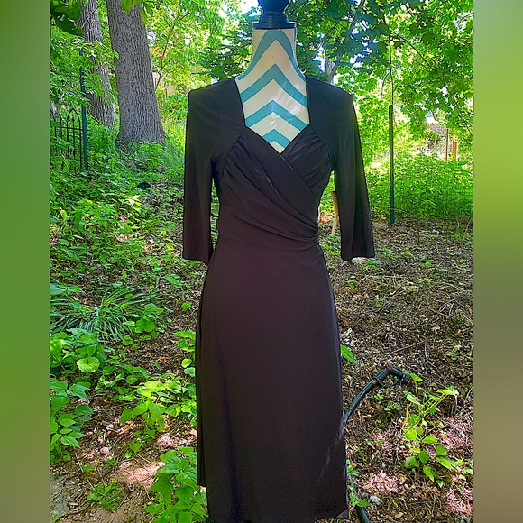 Kivonna Women's Plus Size Sweetheart Knit Wrap Dress Sz OX - Picture 5 of 11